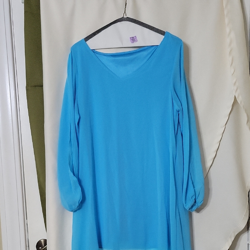 Blue Oversized Relaxed Dress